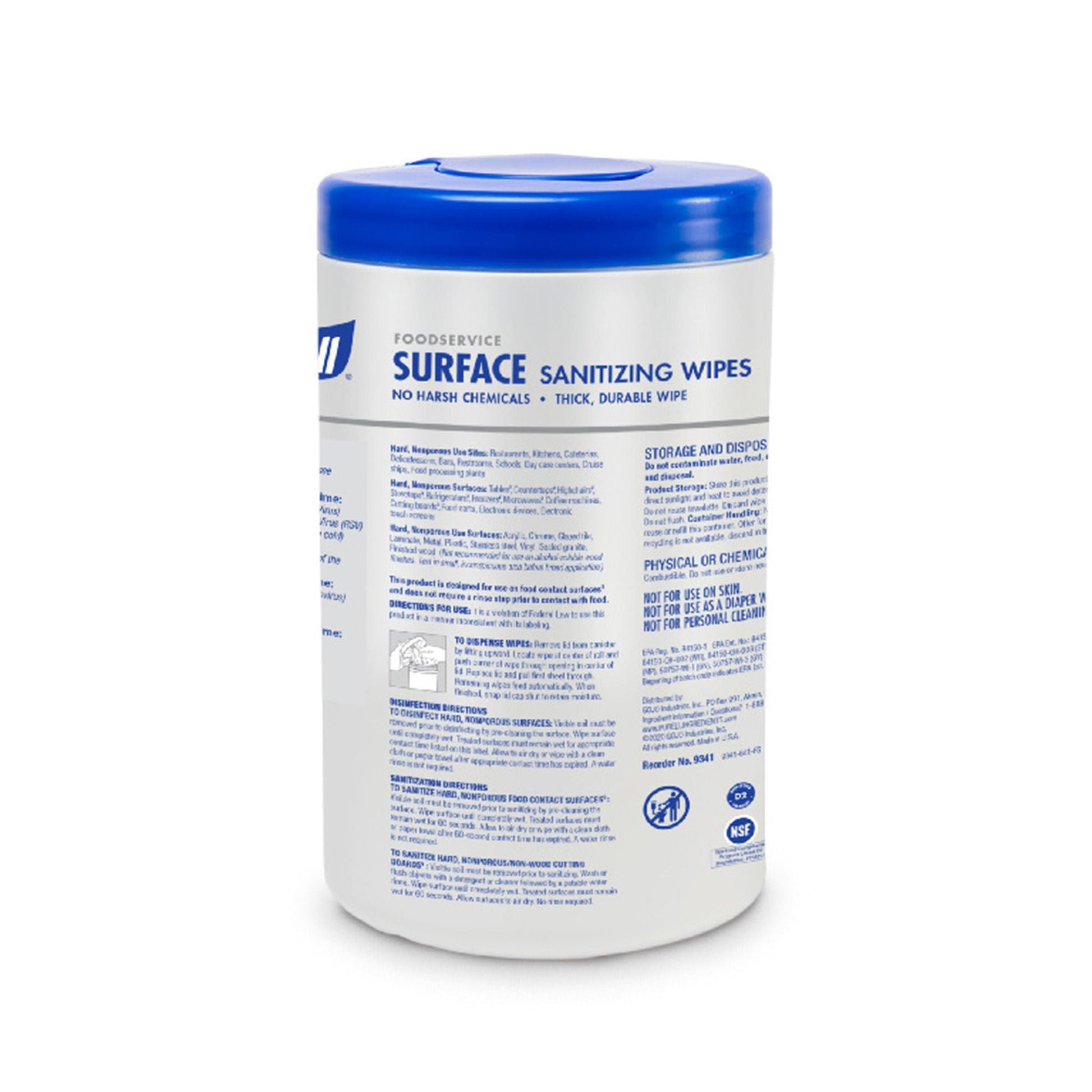 Purell® Foodservice Ethyl Alcohol Surface Sanitizing Wipes