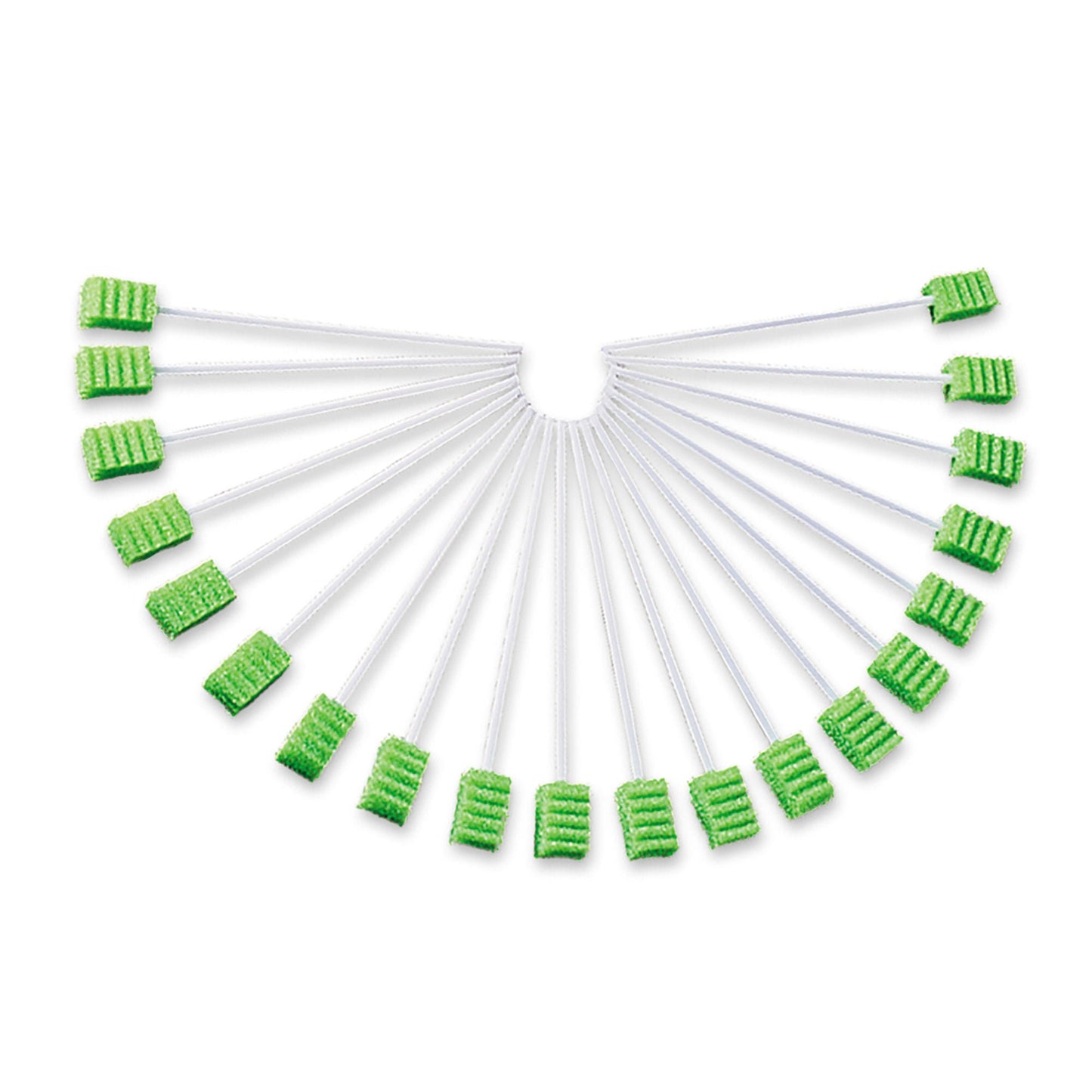 Toothette Plus Oral Swabsticks Foam Tip, Green, 6 Inch, Individually Wrapped