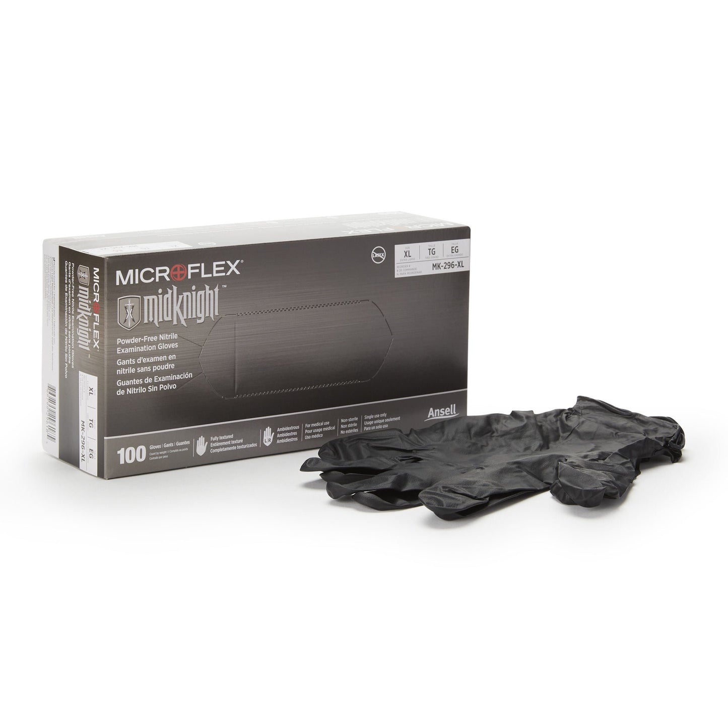 MICROFLEX® MidKnight™ Nitrile Exam Gloves, Black