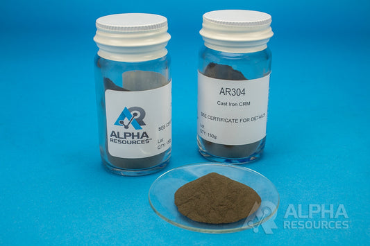 Alpha Resources Carbon and Sulfur in Ductile Iron CRM (C=4.22% S=0.022%) – Certified Reference Material – AR304
