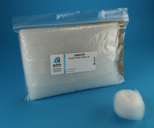 Alpha Resources Quartz Wool Strips (10 x 15" Length) – Analyzer Packing – AR8379