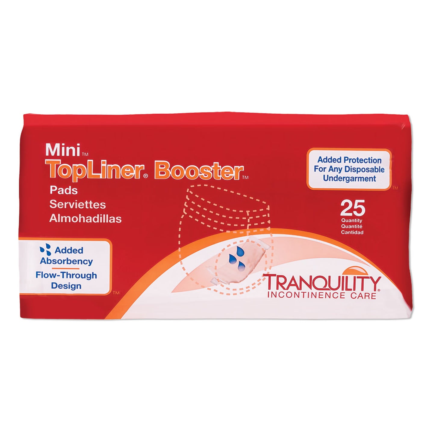 TopLiner™ Incontinence Booster Pad, 2.75 x 10.5 Inch