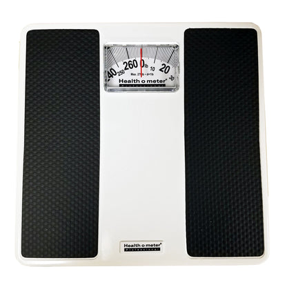 Health O Meter® Dial Scale, 270-lb. Capacity, Black & White Analog Large Display