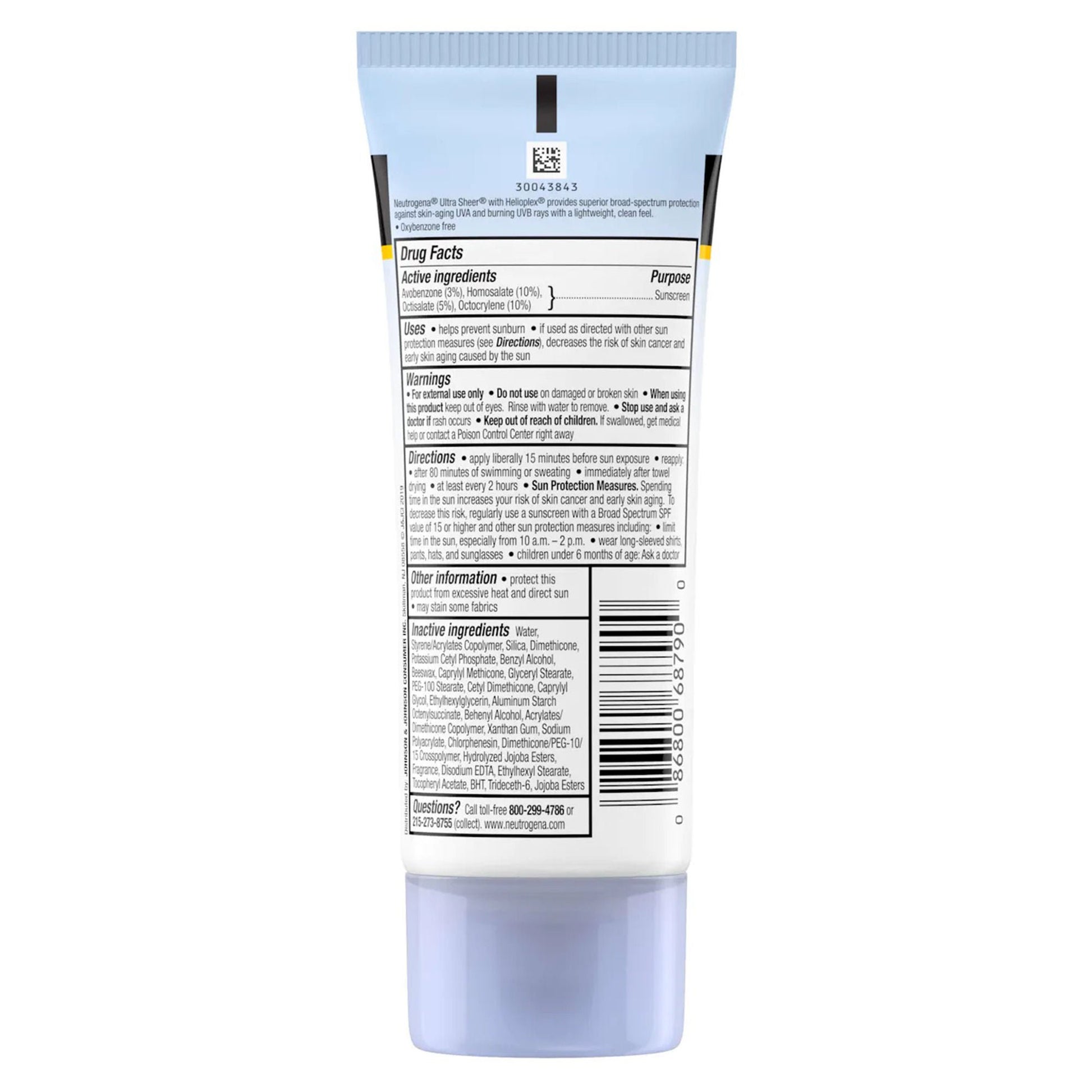 Neutrogena® Ultra Sheer® Dry-Touch Sunscreen Lotion, SPF 55, Tube