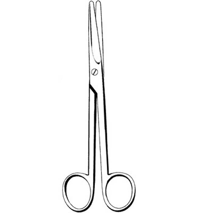 Merit Dissecting Scissors Mayo 6-3/4 Inch Length Floor / Office Grade Pakistani Stainless Steel NonSterile Finger Ring Handle Straight Blunt Tip / Blunt Tip