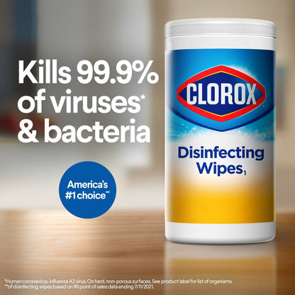 Clorox® Disinfecting Wipes, Lemon Scent, .