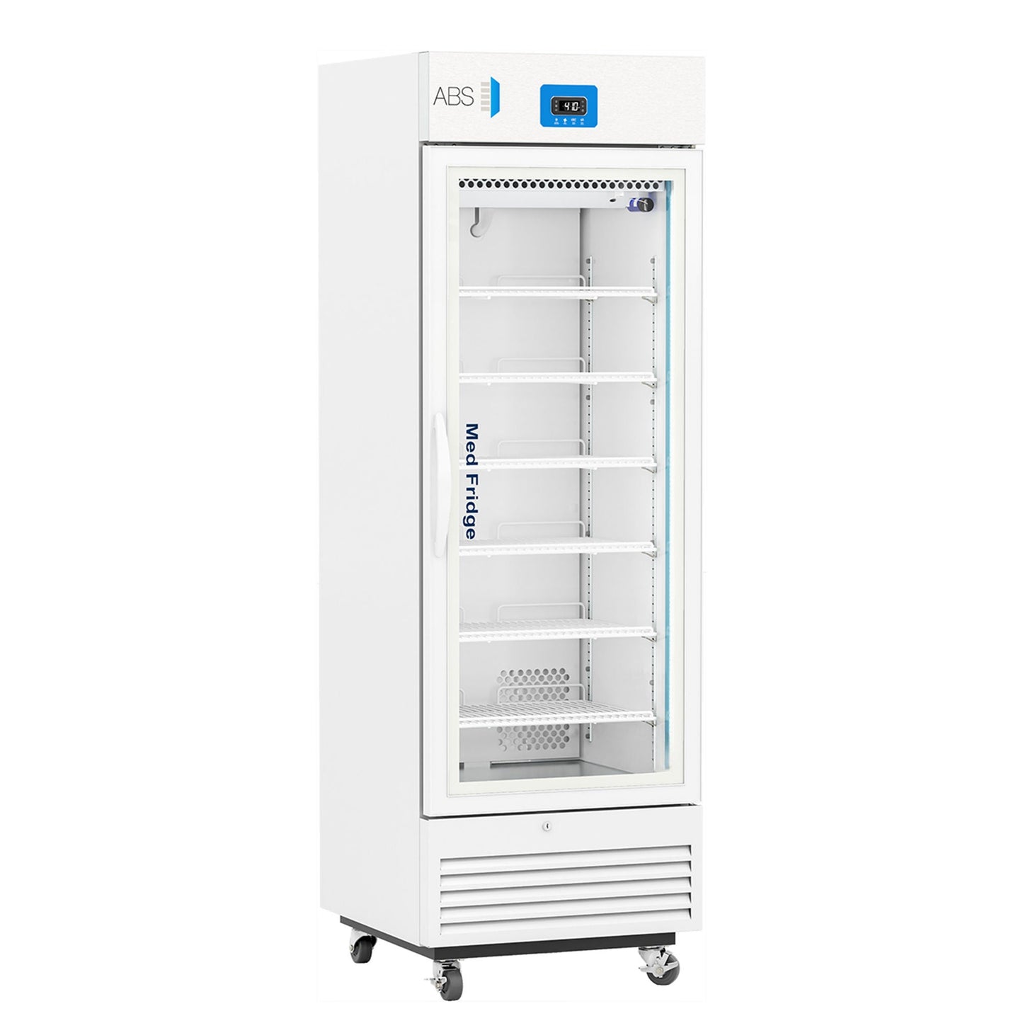 ABS Premier Upright Refrigerator Pharmaceutical 16 cu.ft. 1 Glass Swing Door Cycle Defrost