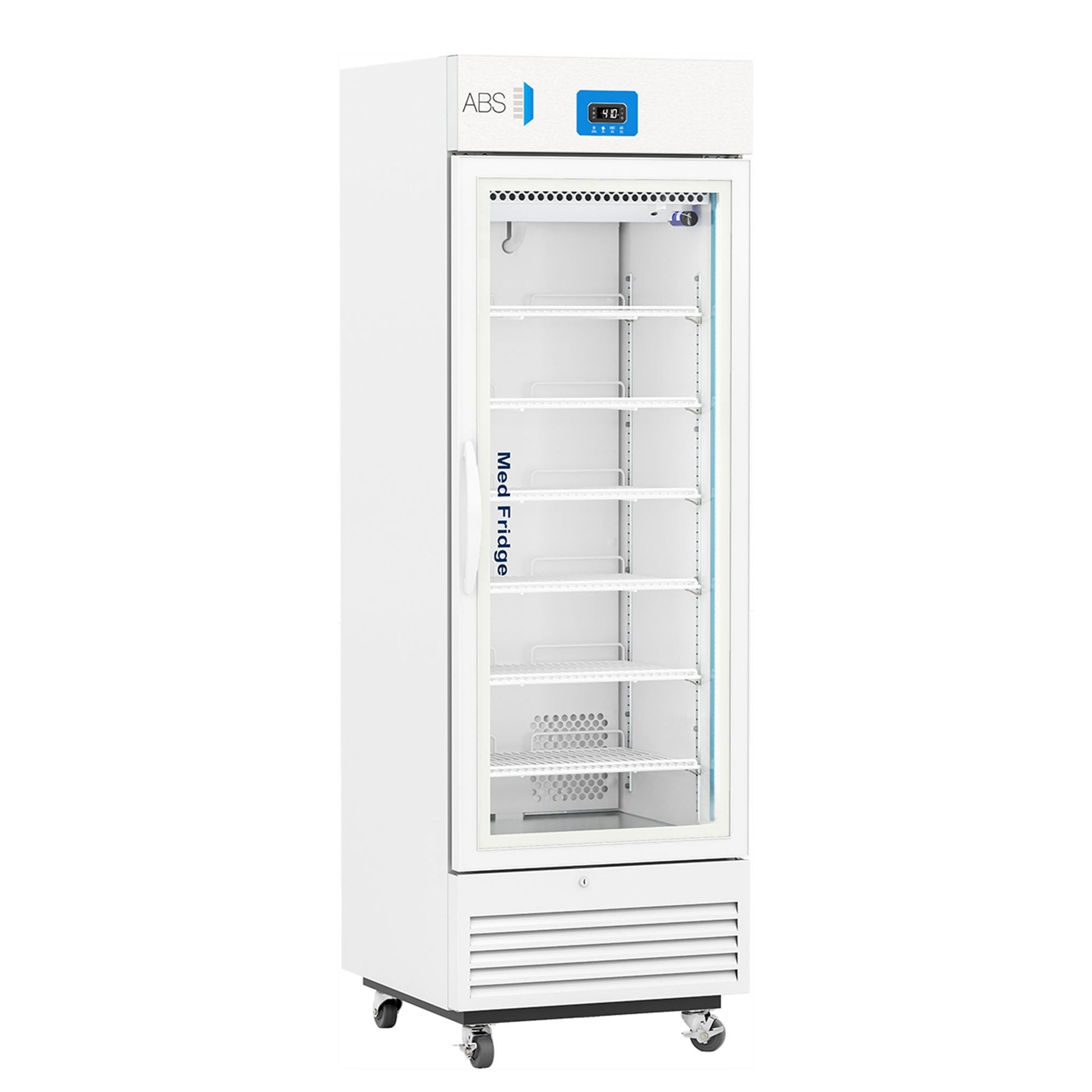 ABS Premier Upright Refrigerator Pharmaceutical 16 cu.ft. 1 Glass Swing Door Cycle Defrost
