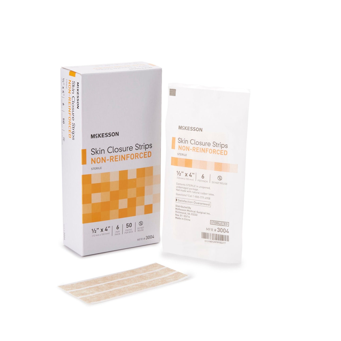 McKesson Nonreinforced Skin Closure Strip, .