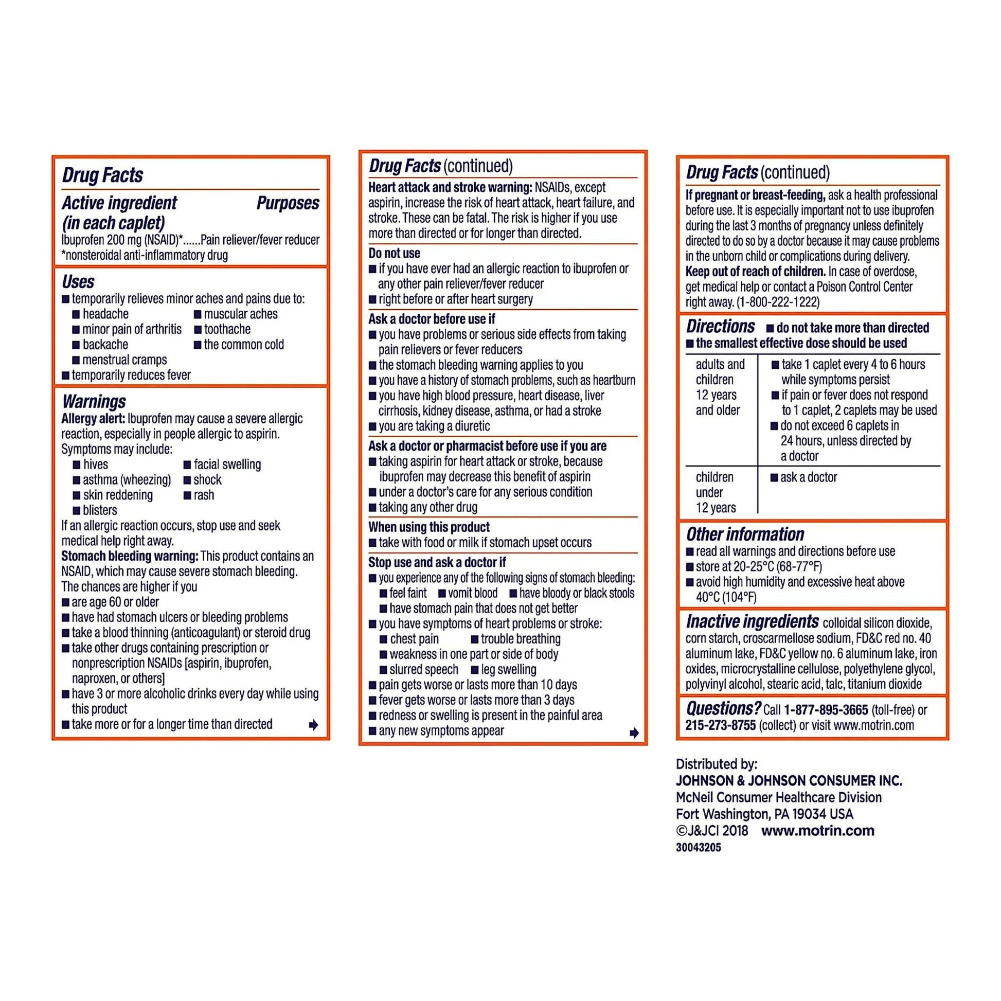 Motrin IB Ibuprofen Coated Caplets
