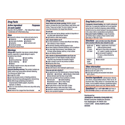 Motrin IB Ibuprofen Coated Caplets
