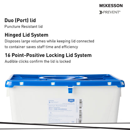 McKesson Prevent® Pharmaceutical Waste Container, 8 Gal.