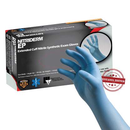 NitriDerm® EP Nitrile Exam Gloves, Blue