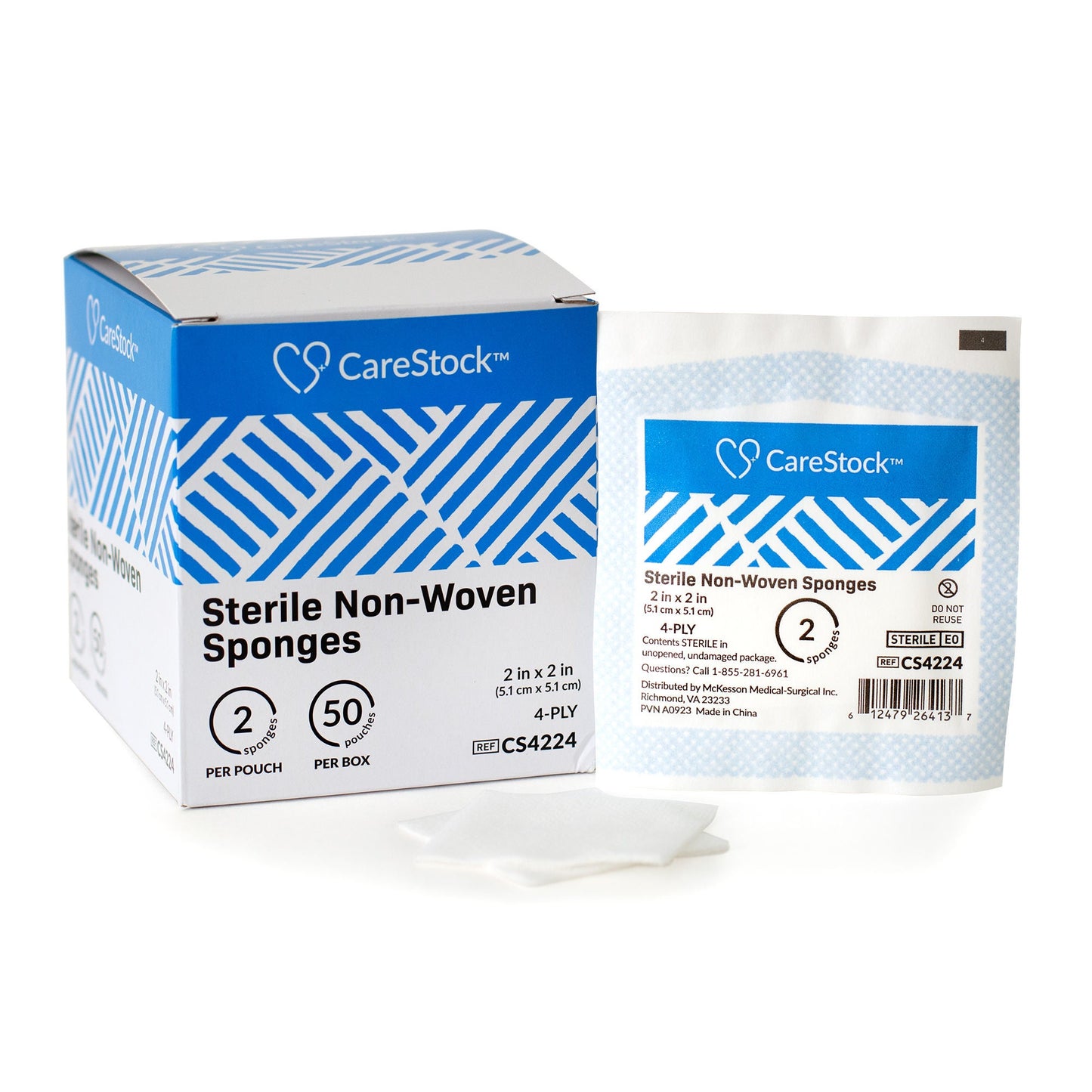 CareStock™ Sterile Nonwoven Sponge, 4-Ply
