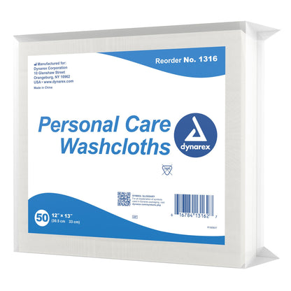 dynarex® Personal Care Washcloth, Disposable
