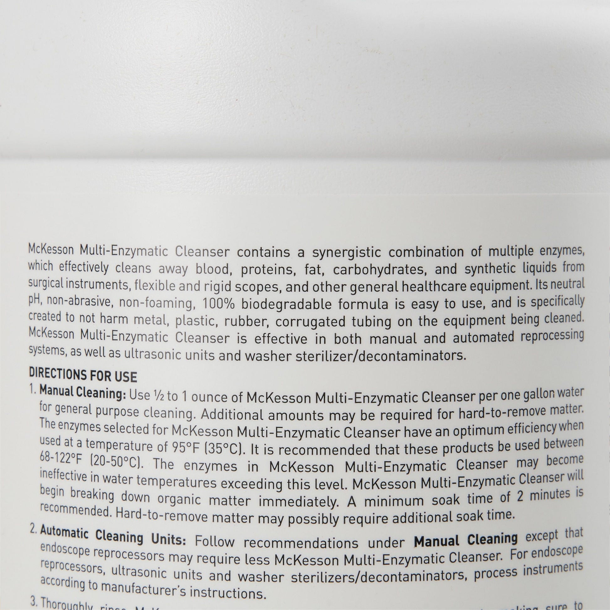 McKesson Multi-Enzymatic Instrument Detergent, 1 gal Jug, Spring Fresh Scent - view 3