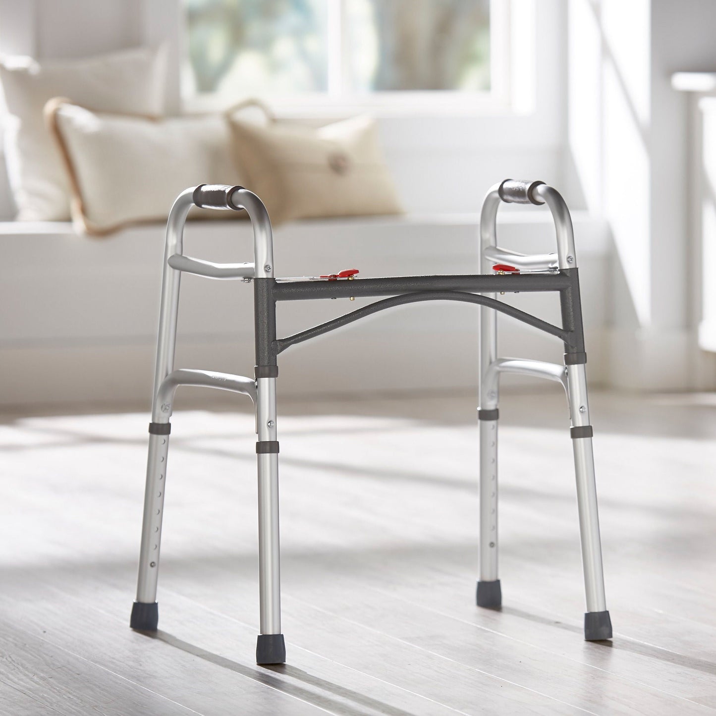 McKesson Junior Aluminum Folding Walker, 25 – 32 Inch Height