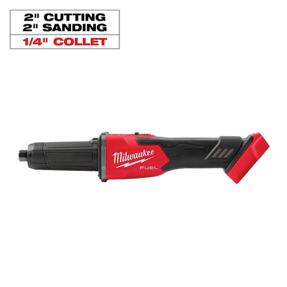 Milwaukee M18 FUEL Braking Die Grinder, Slide Switch 2939-20 | M18 Battery, Metal