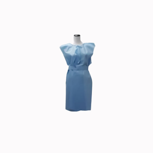 Premium Patient Exam Gown 2X-Large Blue Disposable