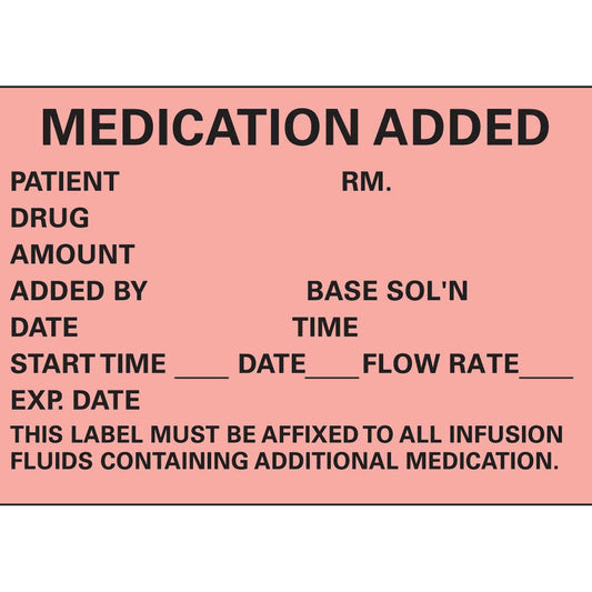 Timemed Medication Added Pre-Printed Label