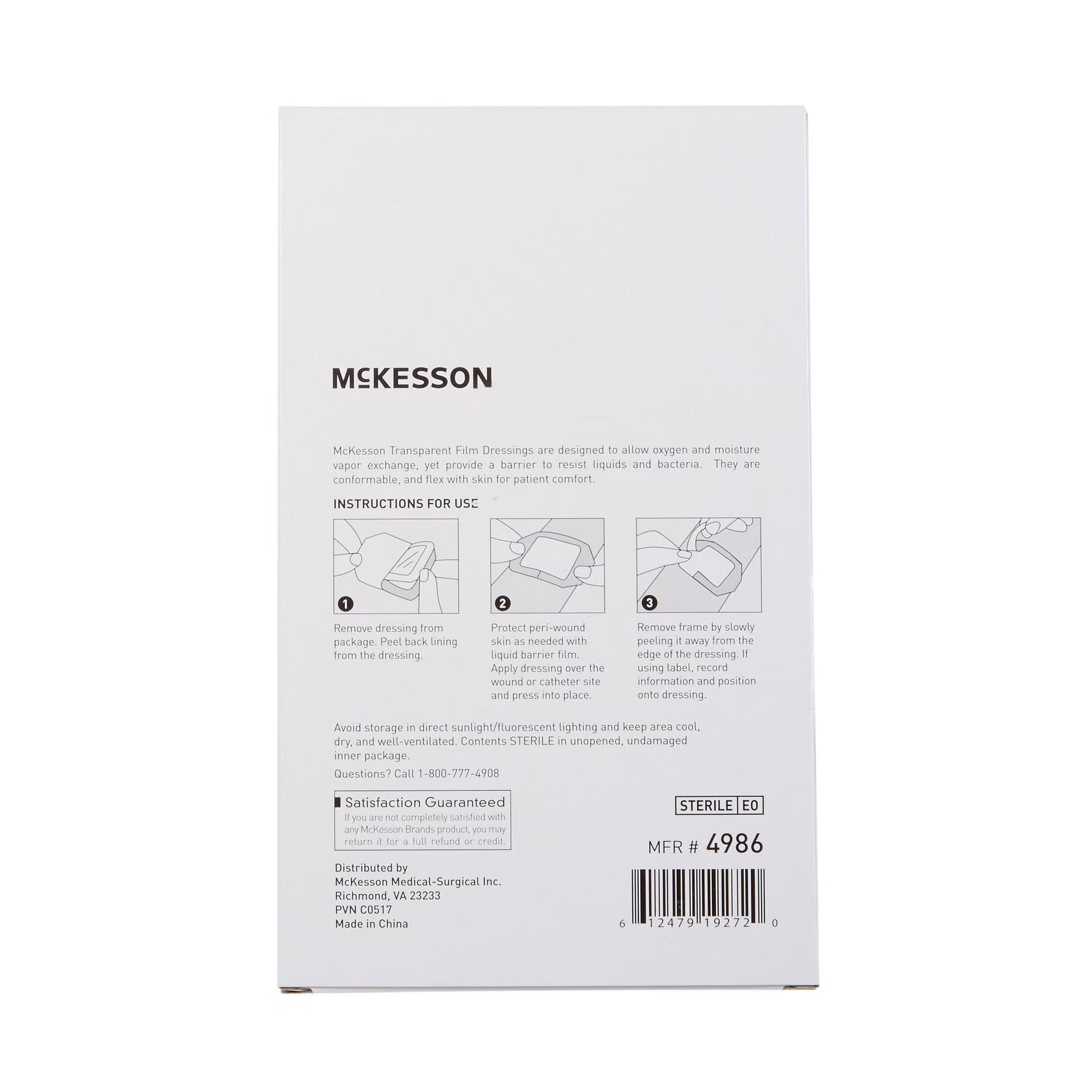 McKesson Octagonal Sterile Dressing with Frame-Style Delivery