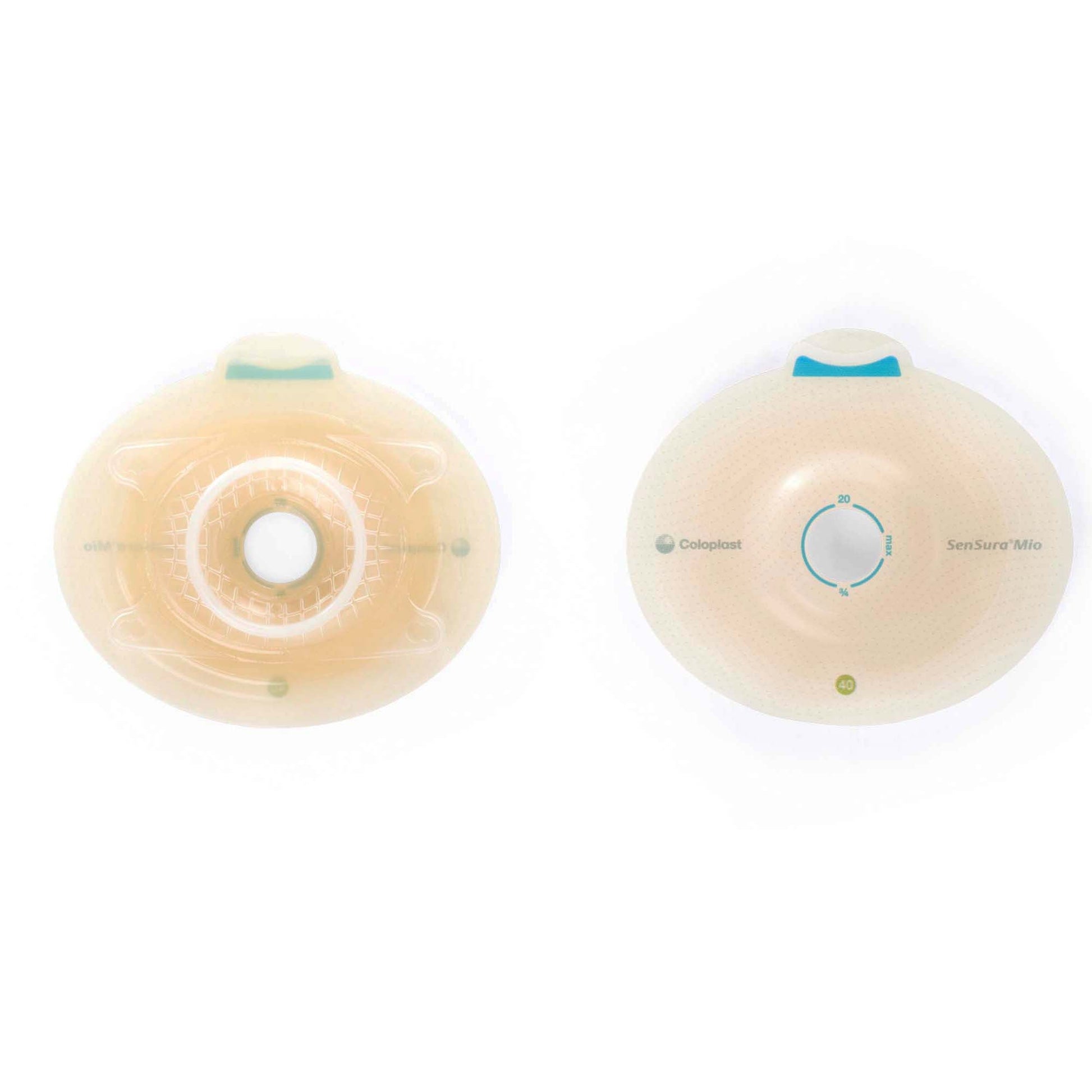 SenSura® Mio Click Convex Light Ostomy Barrier, Stoma Opening, Green Match