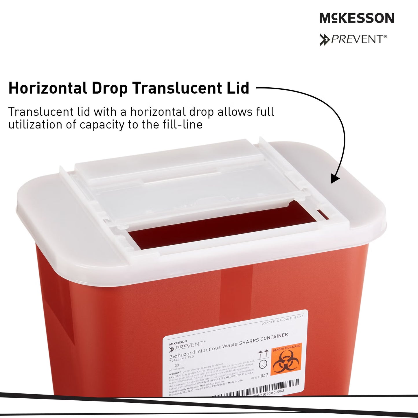 McKesson Prevent® Sharps Container, 2 Gallon