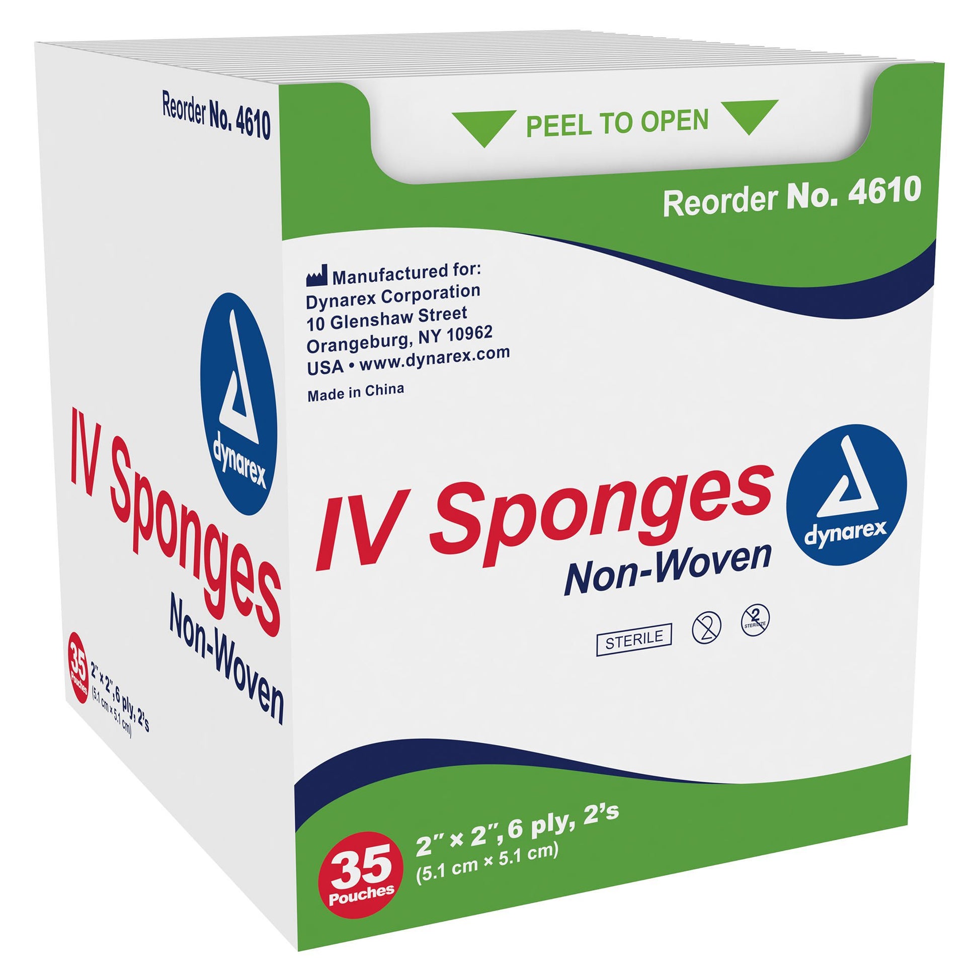 dynarex® I.V. Sponge, 6-Ply