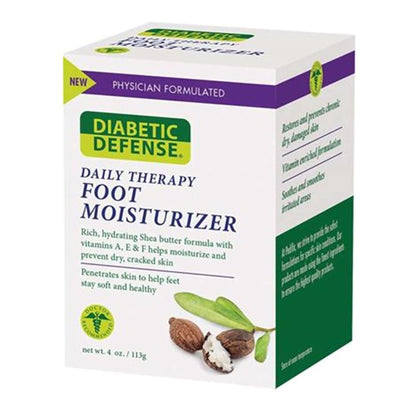 Diabetic Defense Daily Therapy Foot Moisturizer Jar Scented Cream