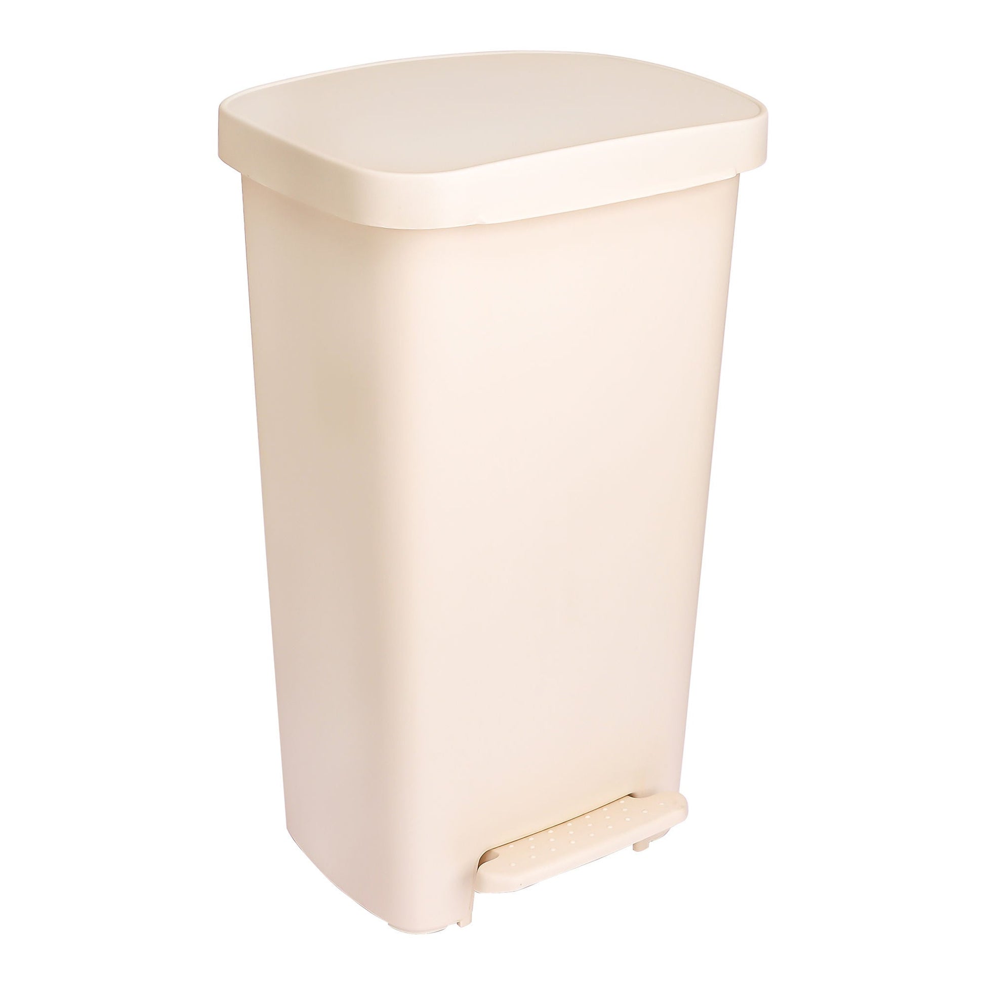 McKesson Waste Can with Step-On Pedal, Beige, x 26.57 Inch