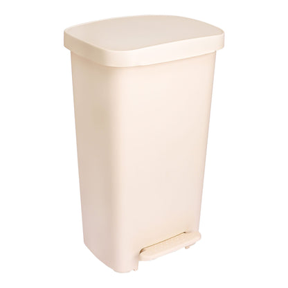 McKesson Waste Can with Step-On Pedal, Beige, x 26.57 Inch