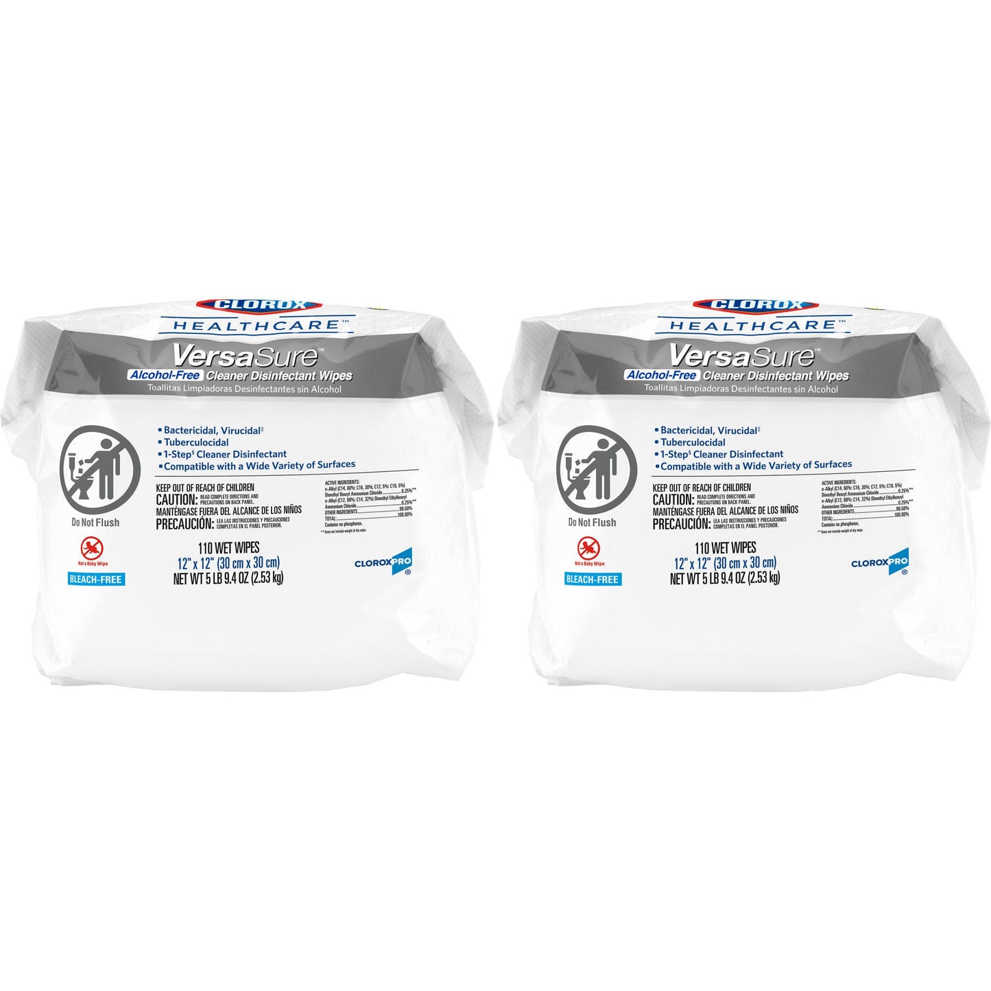 Clorox Healthcare® VersaSure® Cleaner Disinfectant Wipes, Refill Pouch