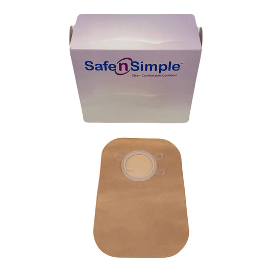 Ostomy Pouch Safe n Simple™ Two-Piece System 8 Inch Length Without Barrier Closed End