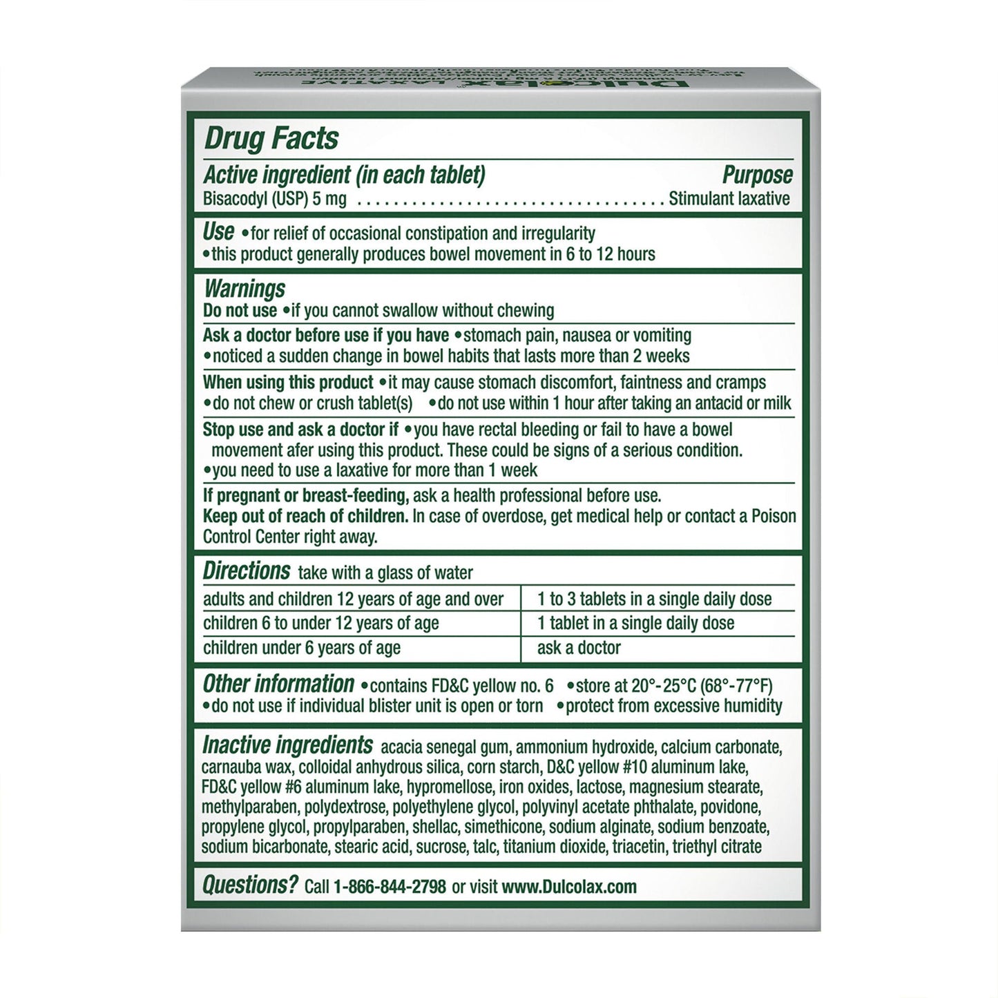 Dulcolax® Bisacodyl Laxative