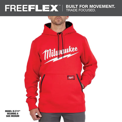 Milwaukee FREEFLEX Pullover Hoodie - Logo Red 3X 352R-3X