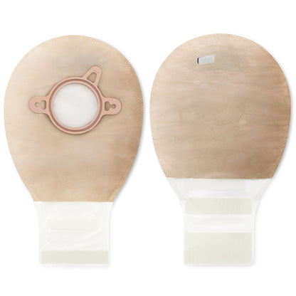 New Image™ Two-Piece Beige Ostomy Pouch, Pre-cut to Fit , Green Match