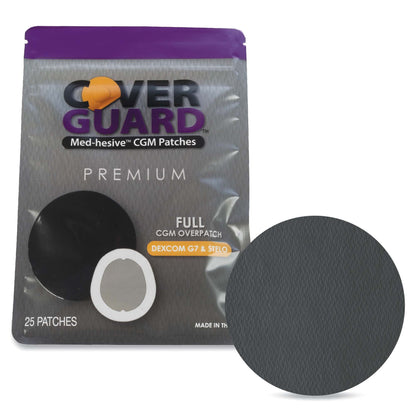 CoverGuard Sensor Overpatch Black For Dexcom G7 Sensor
