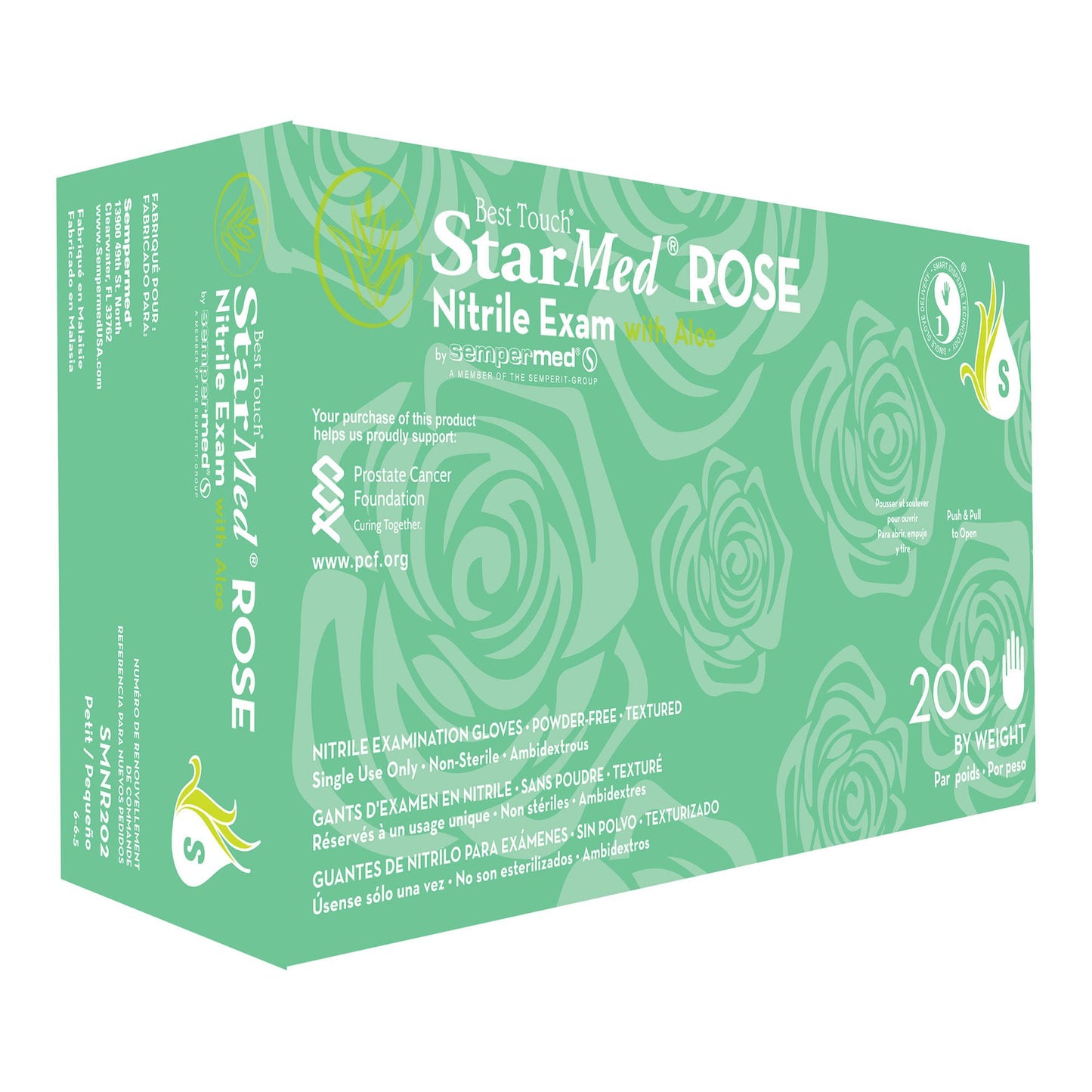 StarMed® Rose Nitrile Exam Gloves, Pink - view 2