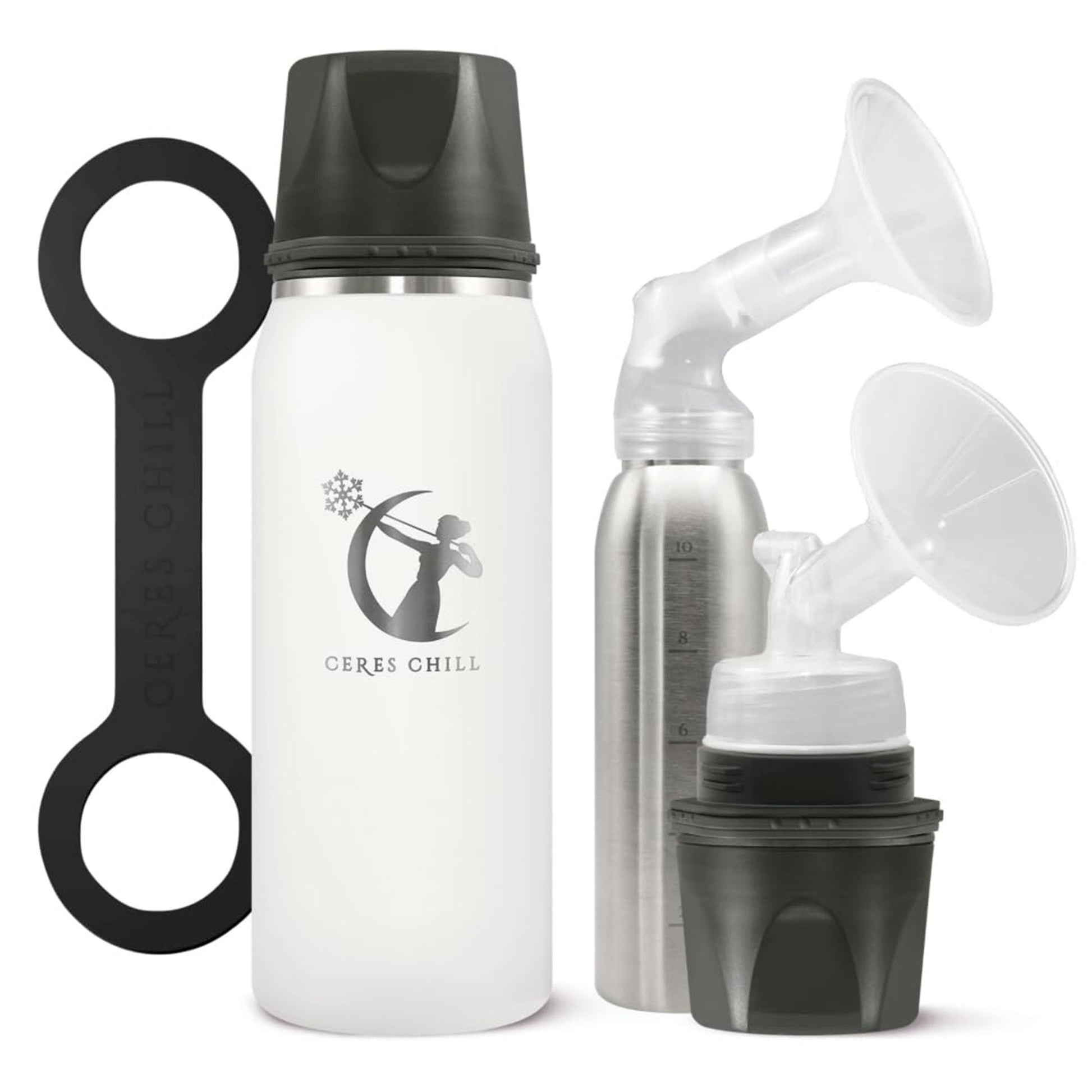 Ceres Chill OG Stainless Steel Breast Milk Chiller Container, White