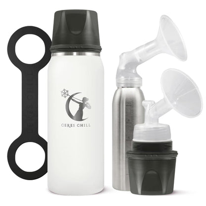 Ceres Chill OG Stainless Steel Breast Milk Chiller Container, White