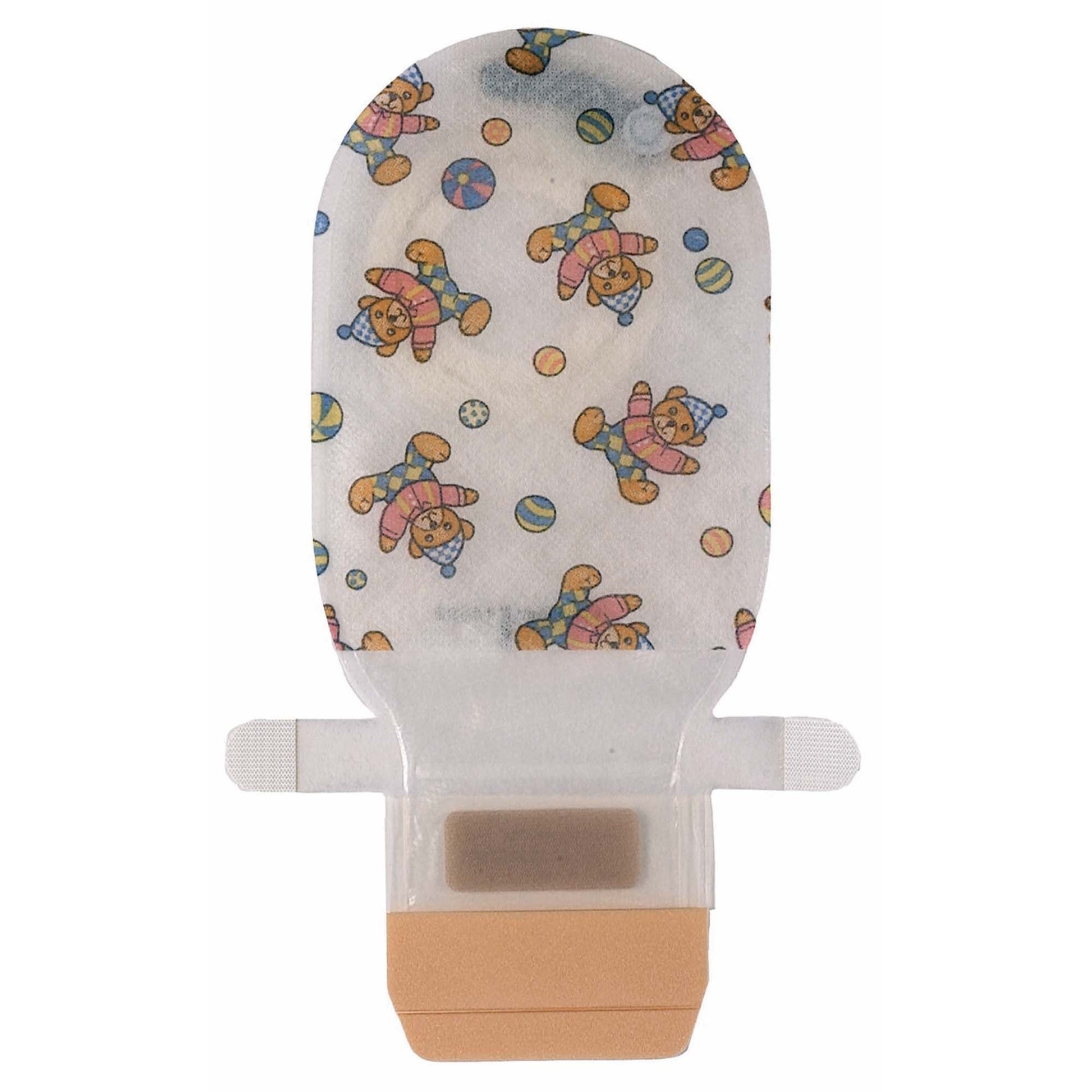 Assura® ColoKids™ Teddy Bear Design Colostomy Pouch, Purple Match