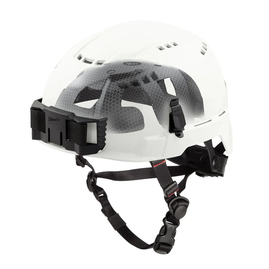 Milwaukee BOLT Red Vented Safety Helmet with IMPACT ARMOR Liner (USA) - Type 2, Class C 48-73-1350 | 3-Piece, Molded Plastic