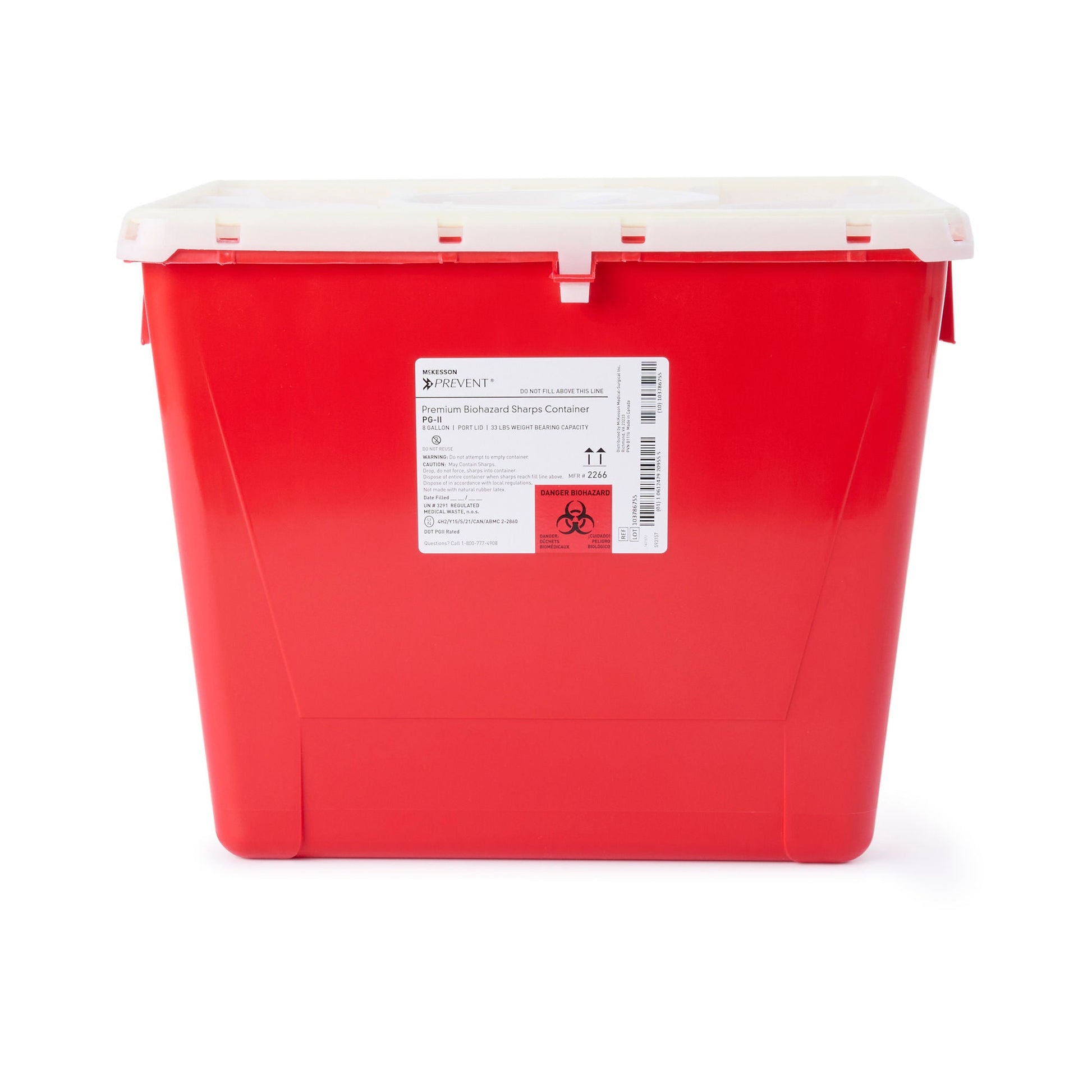 McKesson Prevent® Sharps Container, 8 Gallon