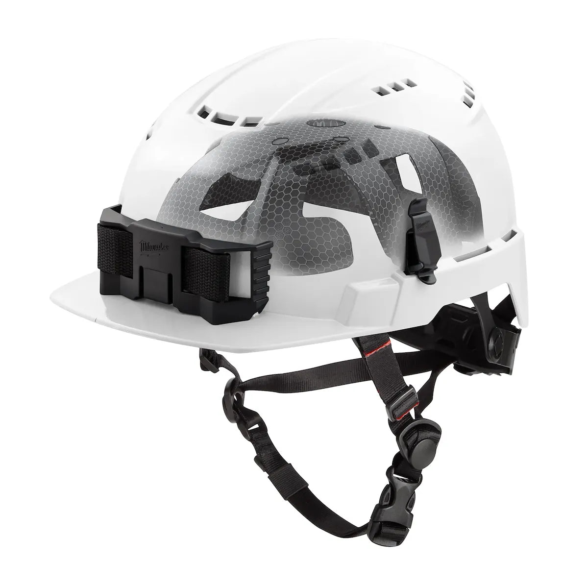 Milwaukee BOLT Red Front Brim Vented Safety Helmet with IMPACT ARMOR Liner (USA) - Type 2, Class C 48-73-1364 | 3-Piece, Molded Plastic
