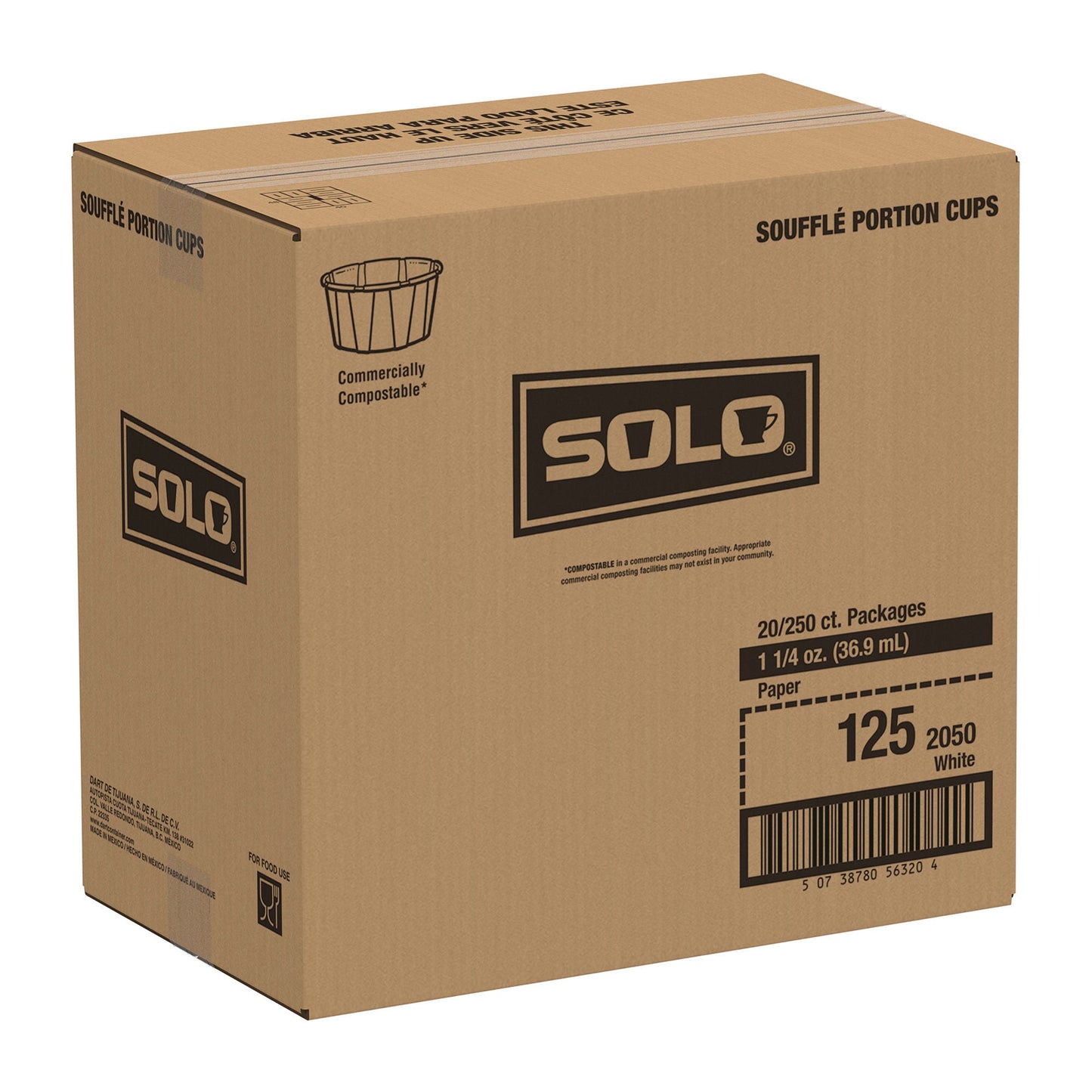 Solo Paper Soufflé Cup, White, capacity