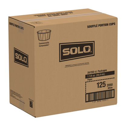 Solo Paper Soufflé Cup, White, capacity