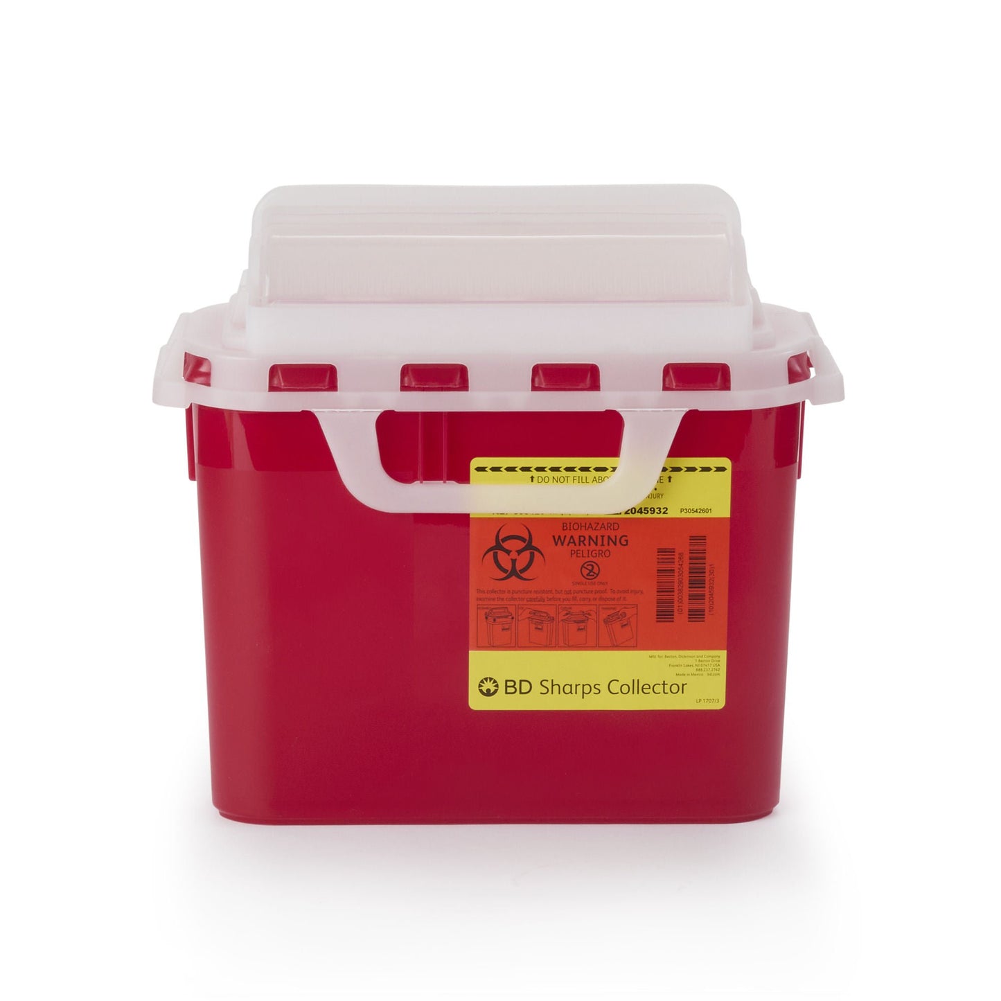 BD™ Red Sharps Container, 5.4 Quart
