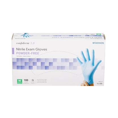 McKesson Confiderm® 3.8 Nitrile Exam Gloves, Blue - view 5