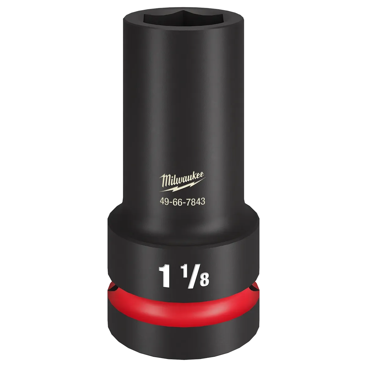 Milwaukee SHOCKWAVE Impact Duty 1" Drive 1-1/8" Thin Wall Extra Deep 6 Point Socket 49-66-7842