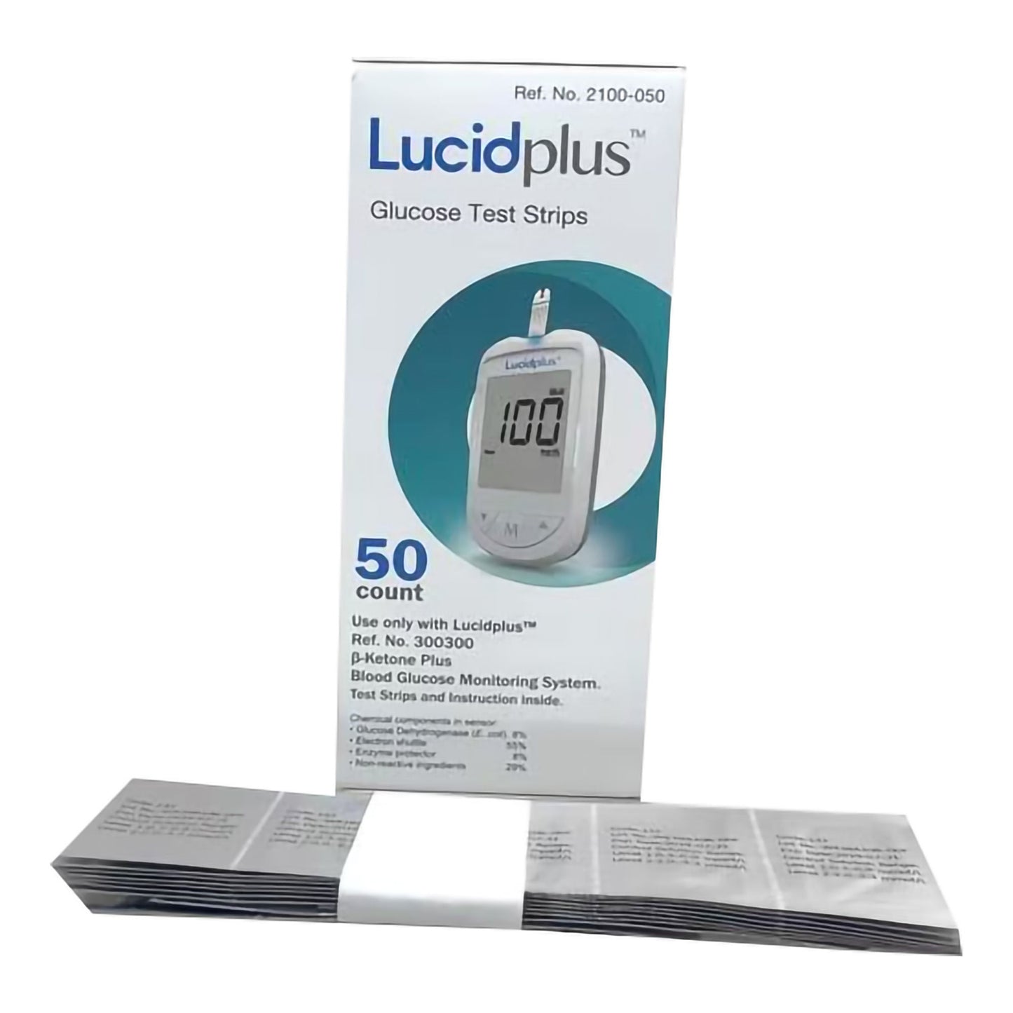 Lucidplus Blood Glucose and Ketone Test Strips 50 Strips For B - Ketone Plus Meter